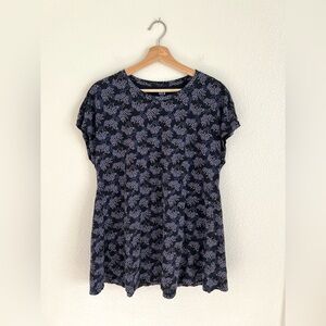 ANNA SUI x UNIQLO purple floral tunic top / size M